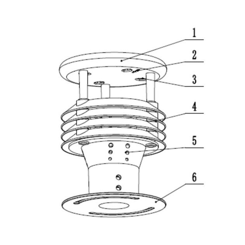 5-in-1 Weather Sensor product structure diagram