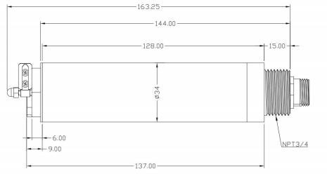 Chlorophyll Sensor size diagram