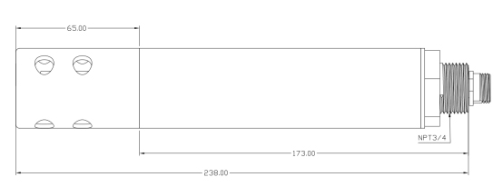 Water ammonia nitrogen sensor size diagram