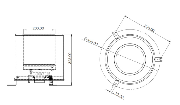 Evaporation Sensor product size diagram