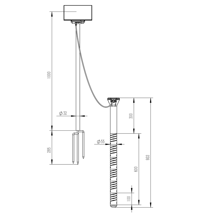 Automatic Soil Monitoring System Size Diagram