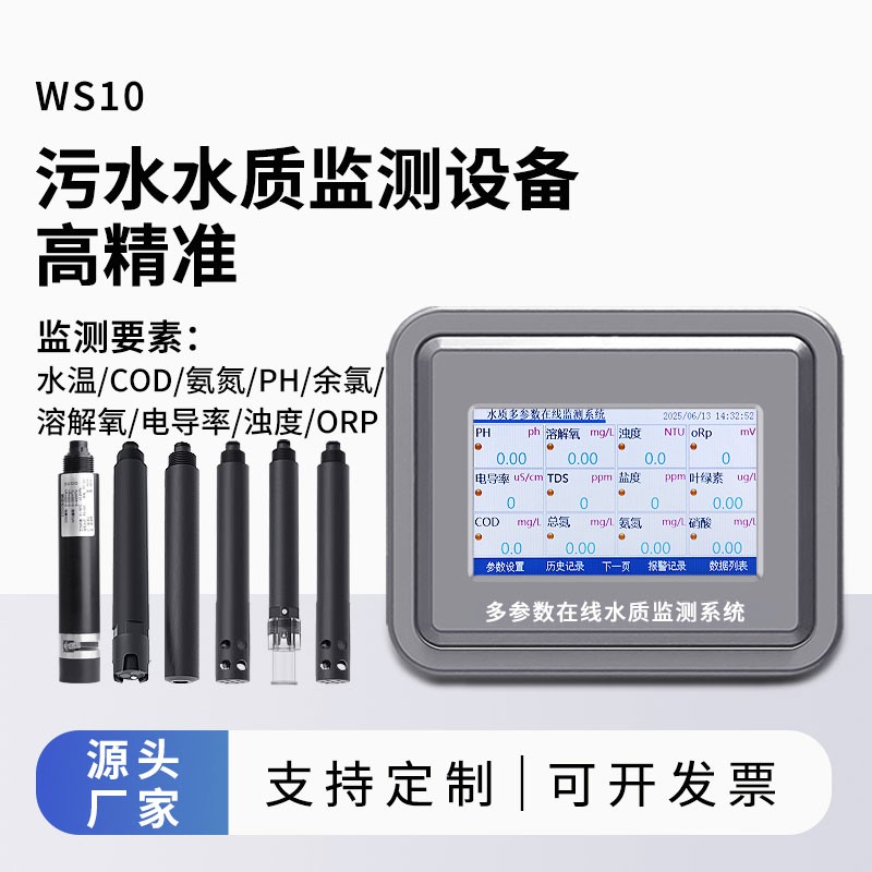 Waste Water Quality Monitoring can collect multiple key water quality parameters in wastewater in real time